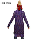Elf SACK w autumn and winter faux two piece turtleneck knitted one-piece dress 2016 female fashion