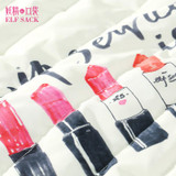 Elf SACK box winter female brief hemming color block print down coat
