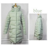 ELEXS 2017 Winter Long Coat Slim Thickened Turtleneck Warm Jacket Cotton Padded Zipper Outwear TSP8913