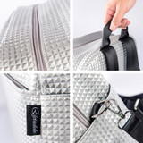 Eleindole Women Multifunctional Carriage Bags 18L Baby Care Bag Materniry Silver Female Fashion Backpacks with Stroller Straps