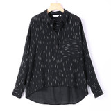 Elegant Women Turn-down Collar Cotton Blouse Black Long Sleeve Blouse Autumn Casual Shirt Lady Work Wear Plus Size Tops Talever