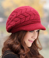 Elegant Women Hat Winter & Fall Beanies Knitted Hats For Woman Rabbit Fur Cap Autumn And Winter Ladies Female Fashion Skullies