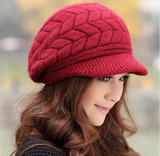 Elegant Women Hat Winter & Fall Beanies Knitted Hats For Woman Rabbit Fur Cap Autumn And Winter Ladies Female Fashion Skullies