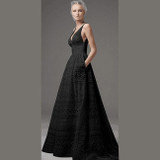 Elegant Women Formal Dress Ladies Deep V-Neck Empire White Princess Dress Sleeveless Floor-Length Swing Dress KH908323