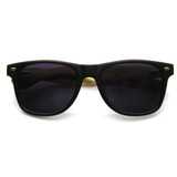 Eco Friendly Genuine Bamboo Wood Temple Horned Rim Sunglasses 9304