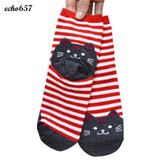 Echo657 New Fashion 3D Animals Striped Cartoon Socks Women Cat Footprints Cotton Socks Floor Nov 8