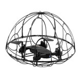 EBOYU(TM) S166HW Foldable RC Quadcopter Drone Altitude Hold &amp; Headless Helicopter w/ FPV Wifi 0.3MP Camera Ball Protector Guard
