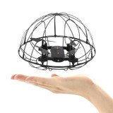 EBOYU(TM) S166HW Foldable RC Quadcopter Drone Altitude Hold &amp; Headless Helicopter w/ FPV Wifi 0.3MP Camera Ball Protector Guard