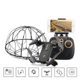 EBOYU(TM) S166HW Foldable RC Quadcopter Drone Altitude Hold &amp; Headless Helicopter w/ FPV Wifi 0.3MP Camera Ball Protector Guard