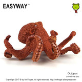 EASYWAY Animal Toys Set Plastic Octopus Toy Action Figure PVC Sea Life Decor Simulation Wildlife Model Ocean Party Decorations