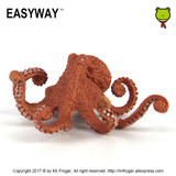 EASYWAY Animal Toys Set Plastic Octopus Toy Action Figure PVC Sea Life Decor Simulation Wildlife Model Ocean Party Decorations