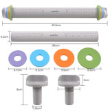 Easy clean silicone Baking Stick Rolling Pin Fondant Adjustable Rolling Pins MultifunctionThickness Embossing Patterned