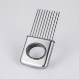 Easy Cut Onion Holder Slicer Vegetable tools Tomato Cutter Stainless Steel Kitchen Gadgets No More Stinky Hands U0502