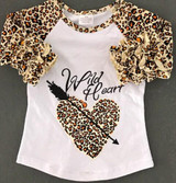 Easter baby girls love leopard three quarter cotton boutique cute top T-shirt raglans clothing ruffles little miss print prince