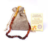 EAST WORLD Honey Raw Amber Necklace Jewel for Baby Teething Relief Custom Baltic Amber Unpolished Handmade Amber Beads Jewelry