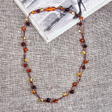 EAST WORLD Natural Amber Jewelry Flower Multicolor Baltic Amber Bead Necklace for Women Unique Gift Adult Necklace Etsy Supplier