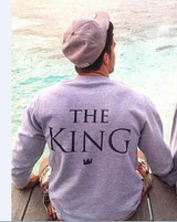EAST KNITTING H1071 2017 New Fashion Couples Sweatshirts KING QUEEN Casual Long Sleeve Pullovers Hoodies Lovers Sweatshirt