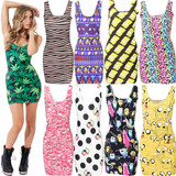 EAST KNITTING 2017 New Summer Women Dress Celeb Bodycon Dress Splash Floral Print Sleeveless Midi Dresses Ladies Casual Vestidos