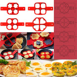 Non Stick Flippin' Fantastic Pancake Pan Flip Perfect Breakfast Maker Eggs Omelette Flipjack Tools 4 Grids Pancake Maker