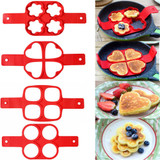 Non Stick Flippin' Fantastic Pancake Pan Flip Perfect Breakfast Maker Eggs Omelette Flipjack Tools 4 Grids Pancake Maker