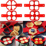 Non Stick Flippin' Fantastic Pancake Pan Flip Perfect Breakfast Maker Eggs Omelette Flipjack Tools 4 Grids Pancake Maker