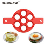 Non Stick Flippin' Fantastic Pancake Pan Flip Perfect Breakfast Maker Eggs Omelette Flipjack Tools 7 Grids Pancake Maker Hot N