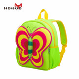 NOHOO Cartoon Pink Butterfly Waterproof Neoprene Children Girls mini Bags kids Backpacks Kindergarten School Bag