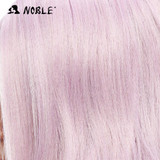 Noble Wavy Wave Lace Front Wigs 20 Inch Long Pink Kanekalon Synthetic Cosplay Wigs For Black Women Heat Resistant Free Shipping