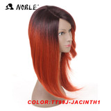 Noble Trendy Lace Wig Kanekalon High Temperature Straight Synthetic Hair Wigs For Black Women Ombre 99J Cosplay Wig FreeShipping