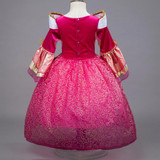 Noble Sleeping Beauty Girl Dress Anna Elsa Cosplay Costume for Party Festival Girls Princess Aurora Dresses Kids Clothes 2017