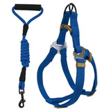 No-Pulling Dog Step-in Harness Leash Adjustable Solid Color Nylon Dog Training Walking Leash Collar for Small Medium Large Dogs