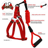No-Pulling Dog Step-in Harness Leash Adjustable Solid Color Nylon Dog Training Walking Leash Collar for Small Medium Large Dogs