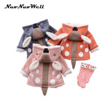 NNW 2017 Winter Hooded Baby Snowwear Baby Winter Coat Cartoon Hooded Boys Girls Thick Clothing Child Clothes 0-3Y for Kids