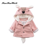 NNW 2017 Winter Hooded Baby Snowwear Baby Winter Coat Cartoon Hooded Boys Girls Thick Clothing Child Clothes 0-3Y for Kids