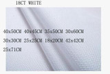 NJCS Aida 18ct white cross stitch fabric canvas over sew the edge 2 #26 needles high quality fabric for x stitching small grid