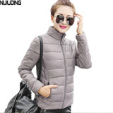 NIJIUDING winter ultra light Cotton jacket women Korean Slim padded jacket Solid Female Parka and Jackets
