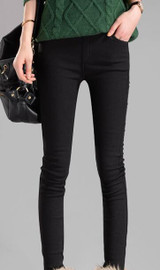 NIJIUDING women pants capris pencil pants fleece warm casual pants female trousers elastic Autumn Winter velvet thick leggings