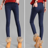 NIJIUDING Hot Sale autumn winter women pants velvet thickening leggings trousers multi size XXXL female warm trousers 5 Colors