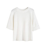 NIJIUDING 2018 Spring Summer Knitted T Shirt Top Tees Half Sleeve Solid O-neck T-Shirts Loose Knitwear T-shirt Dropshipping