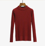 NIJIUDING 2017 New knitted Slim Pullover Women Turtleneck Knitted Sweater Shirt Female All-match Basic Long Sleeve Tops