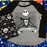 Nightmare Before Christmas Jack Skellington Pajamas Cotton Sleepwear Set Top and Pants Causal Adlut Leisure Sleep Suits Costumes