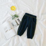 2018 New spring Autumn Casual Children baby kid's boys girls Cute Pocket Denim Elastic Waist pant trousers Y3010
