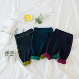 2018 New spring Autumn Casual Children baby kid's boys girls Cute Pocket Denim Elastic Waist pant trousers Y3010