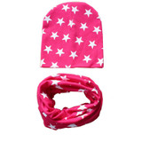 2018 New spring 20 colors star cotton baby hat scarf sets children hats beanies collars boys girls kids caps scarves child wraps