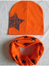 2018 New spring 20 colors star cotton baby hat scarf sets children hats beanies collars boys girls kids caps scarves child wraps