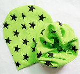 2018 New spring 20 colors star cotton baby hat scarf sets children hats beanies collars boys girls kids caps scarves child wraps