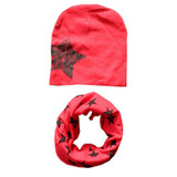 2018 New spring 20 colors star cotton baby hat scarf sets children hats beanies collars boys girls kids caps scarves child wraps