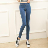 2018 New Simple Fashion Womens Jeans Leggings Nine Pants Elastic Denim Pencil Pants Skinny Jeggings Jeans Women Pantalon Femme