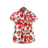 2018 New Short Sleeve Blouse Floral Summer Tops Turn Down Collar Women Shirts Casual Cotton Women Blouses Plus Size Blusas 5XL