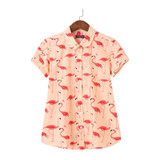 2018 New Short Sleeve Blouse Floral Summer Tops Turn Down Collar Women Shirts Casual Cotton Women Blouses Plus Size Blusas 5XL
